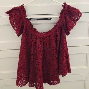 Garage Off the Shoulder Top